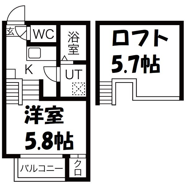 ルシエルメゾネット志賀本通 間取り図