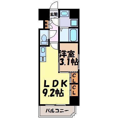 ラクラーレ上前津 間取り図