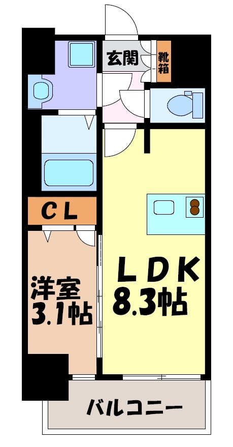 プレサンスSAKAEフロント 間取り図