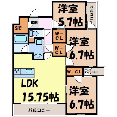 ユング城山 間取り図