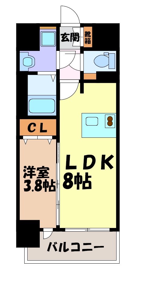 プレサンス名古屋駅ゲート 間取り図