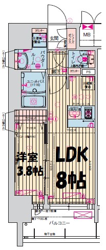 プレサンス名古屋駅ゲート 間取り図