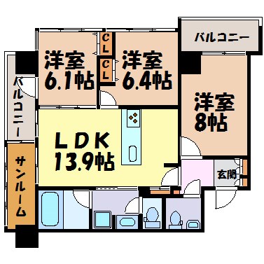 さくらHills NISHIKI Platinum Residence 間取り