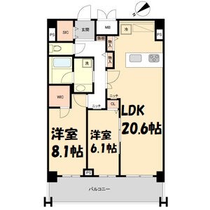 グランルクレ新栄イースト 間取り図