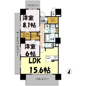 ロイヤルパークスERささしま 間取り図