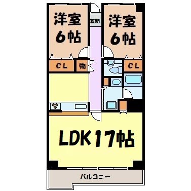 ビラ三秀山中 間取り図