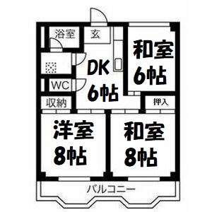 サンハイツ睦 間取り図