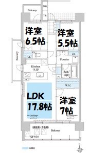 エスティメゾン萱場 間取り図