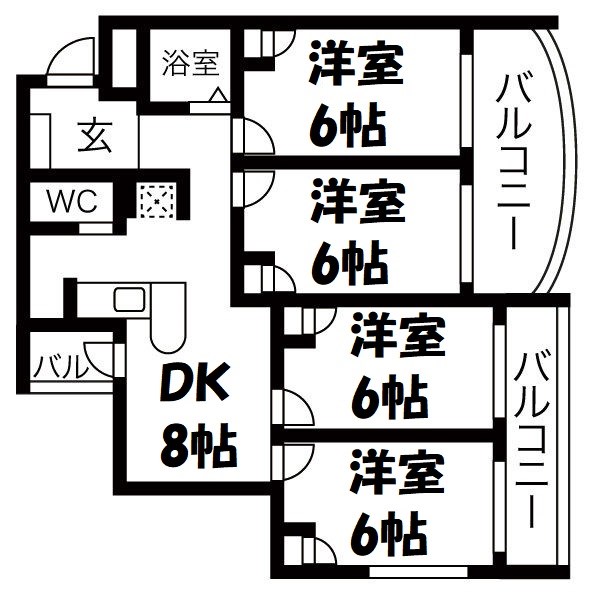 コンセール妙音通 間取り図