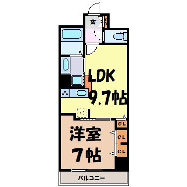 カスタリア新栄Ⅱ 間取り図