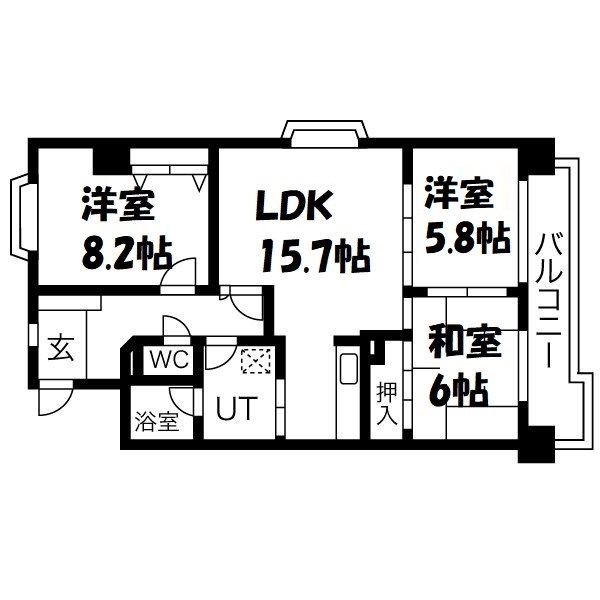 グランドール浄心 間取り図