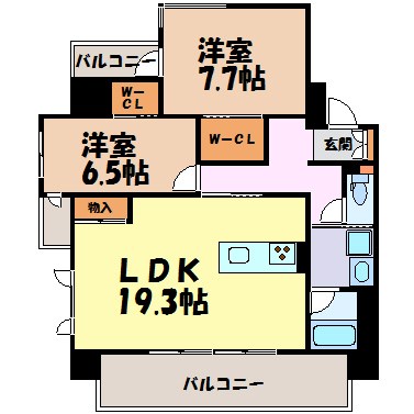 ラ　フルール　覚王山 間取り図