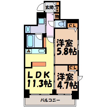 S-RESIDENCE葵Ⅱ 間取り