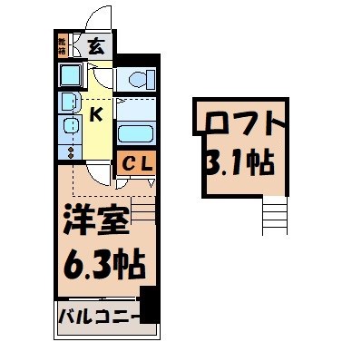 プレサンス大須観音駅前サクシード 間取り図