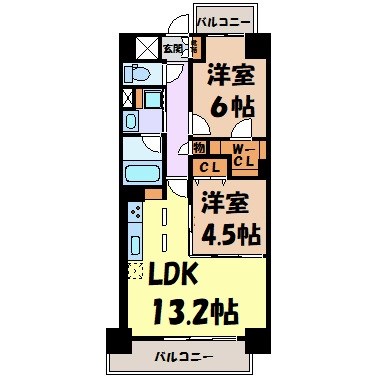 ツインアウルズ 間取り図