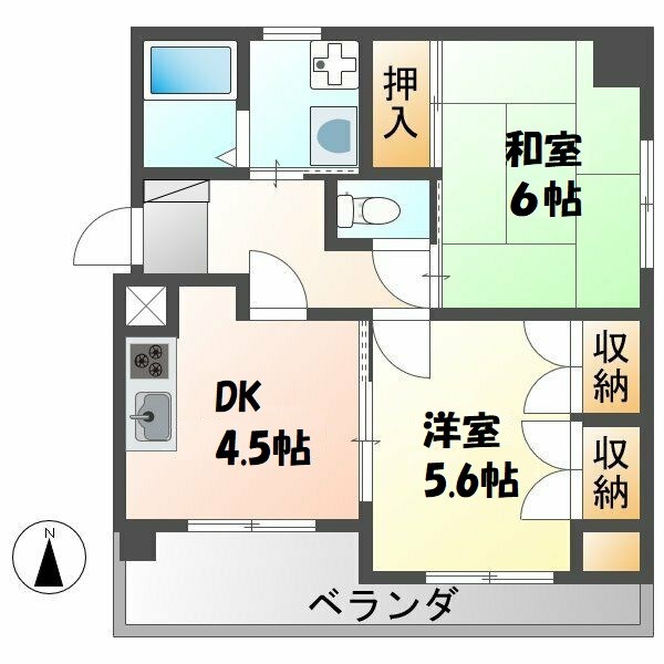 レインボー尾頭橋Ⅱ 間取り図