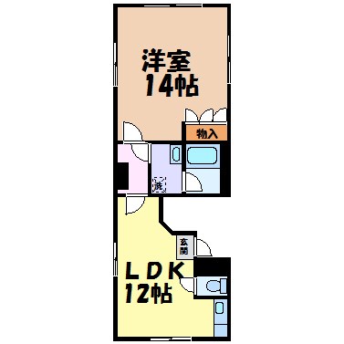 ツインビービル５春岡 間取り図