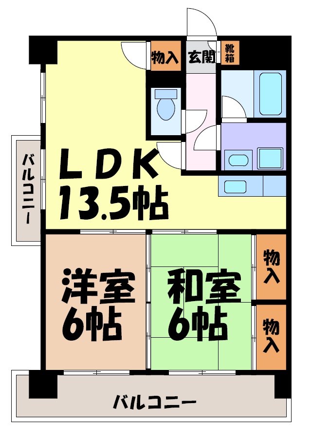 扶桑ハイツⅠ 間取り図