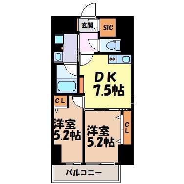 パークアクシス新栄 間取り図