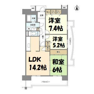 アーバンドエル八事石坂 間取り図