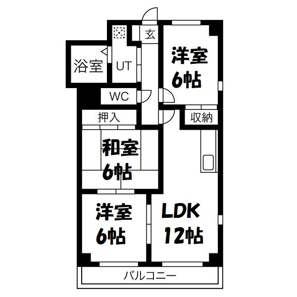 グランドール瑞天 間取り図