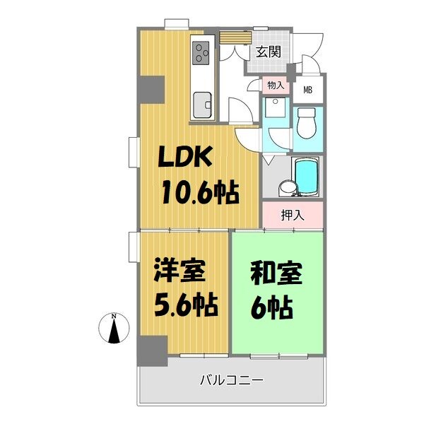 ライオンズマンション東片端 間取り