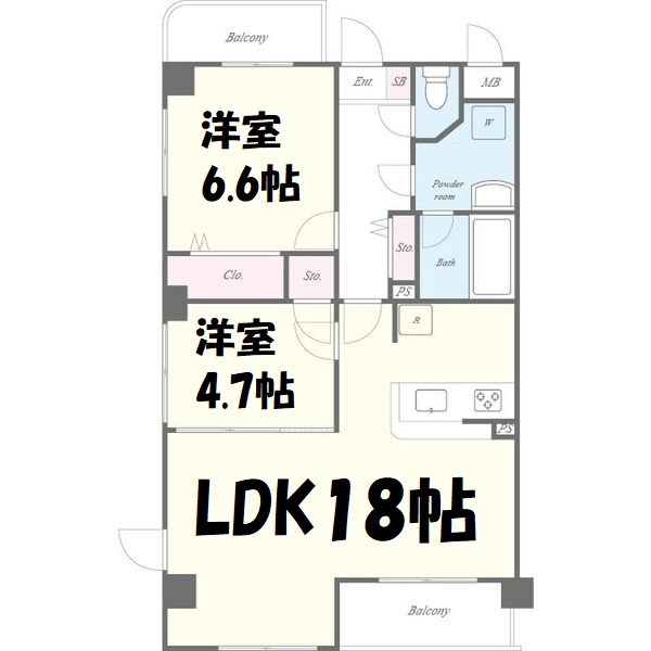 Bonne ChanceⅡ 間取り