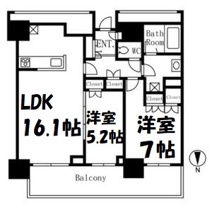 グランドメゾン御園座タワー 間取り図