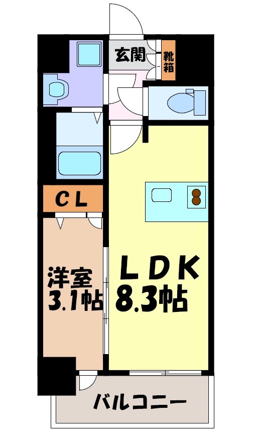 プレサンスSAKAEフロント 間取り図