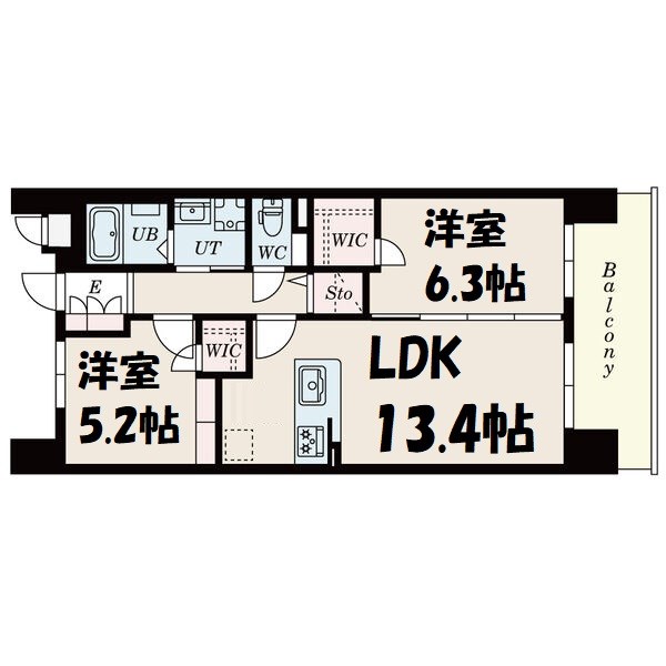 S-RESIDENCE茶屋ヶ坂East 間取り図
