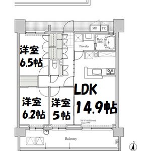 プライムメゾン萱場公園 間取り図