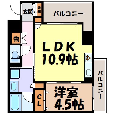 プレサンスジェネ新栄町駅前葵 間取り図