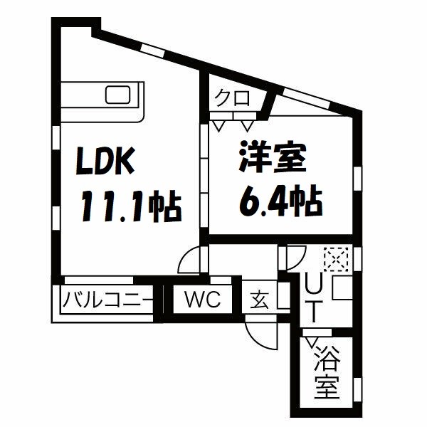 Blue Moon 名駅 間取り図