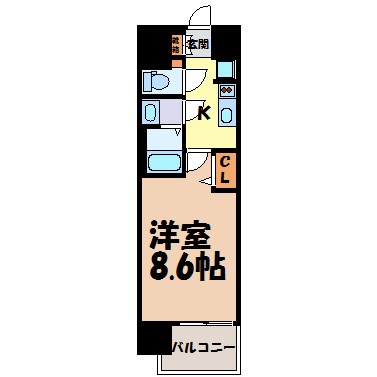 プレサンス大須観音ディオ 間取り図