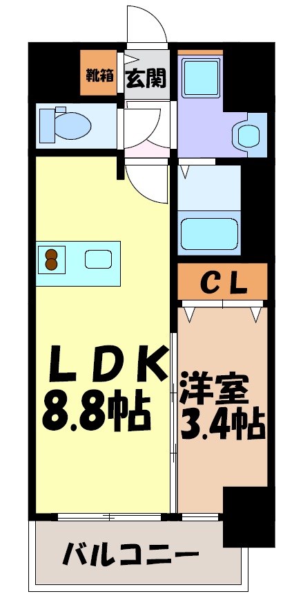 プレサンスTHE新栄 間取り図