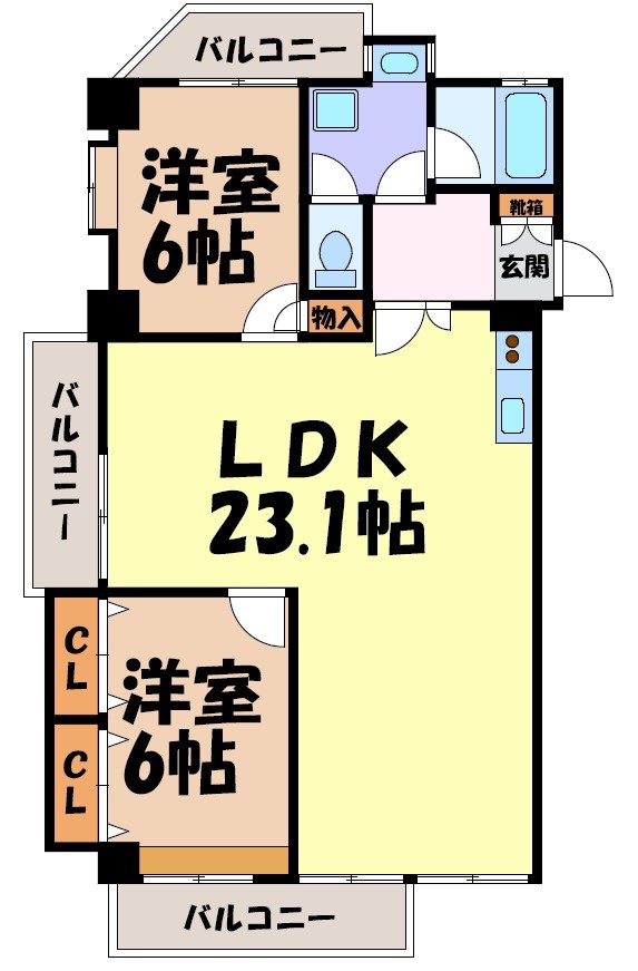 パレス鹿子殿 間取り