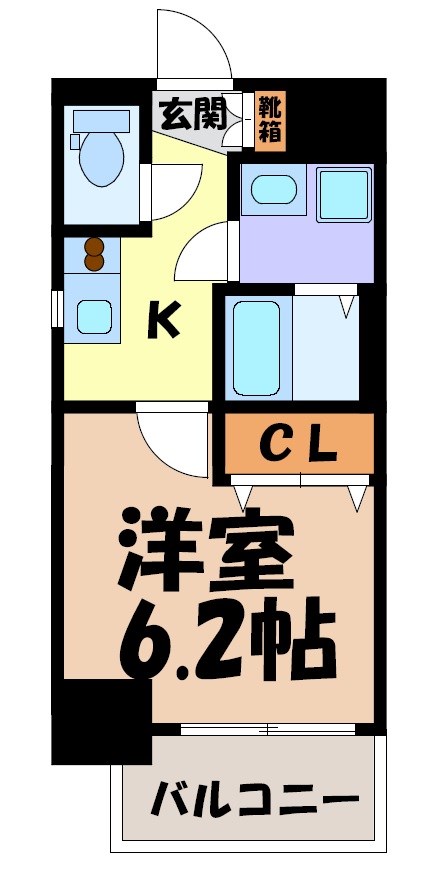 エステムコート名古屋金山サウスゲート 間取り図