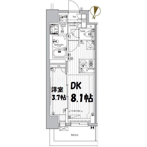 メイクスデザイン名駅南 間取り図