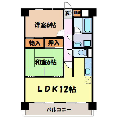 扶桑ハイツⅠ 間取り図