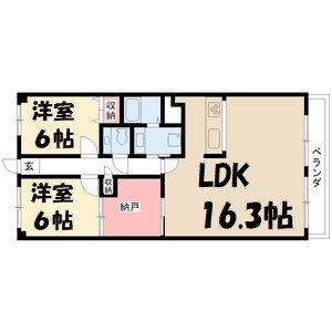 ビラ三秀山中 間取り図