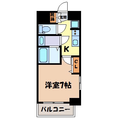 エステムコート名古屋新栄アクシス 間取り図