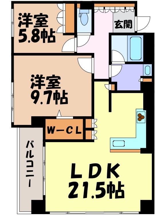 レザンドール東山元町 間取り図