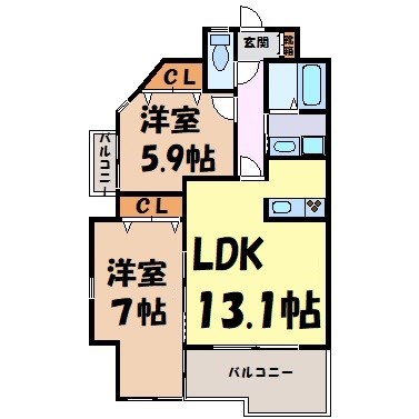 VERDE　CUESTA　覚王山 間取り図