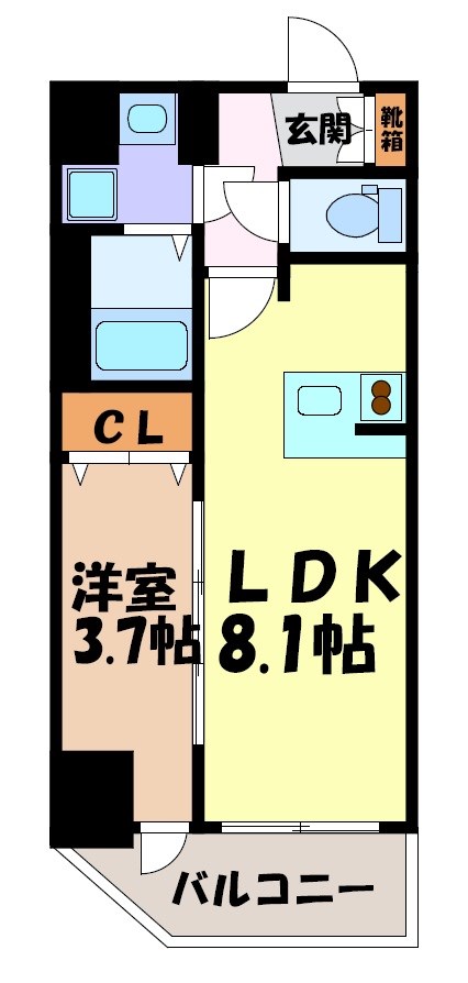 メイクス上前津Ⅲ 間取り図