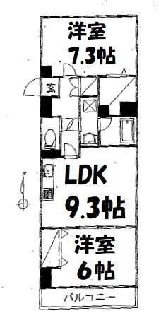 グランパス朝岡 間取り図