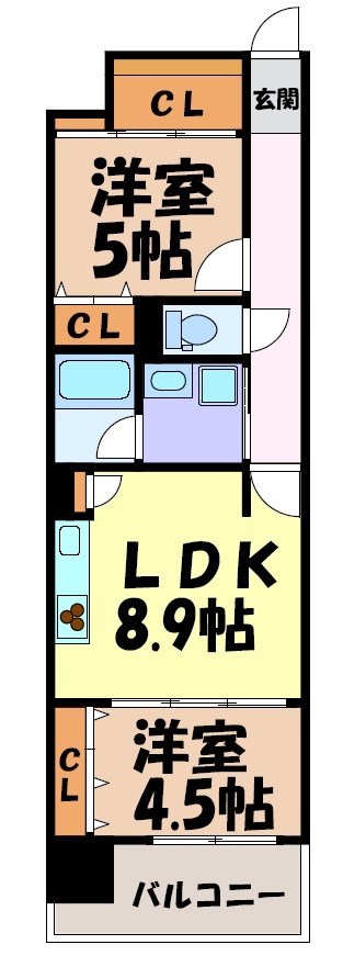 プレサンスジェネ新栄町駅前葵 間取り図