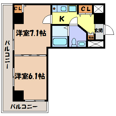 アーバンフラッツ新栄 間取り図