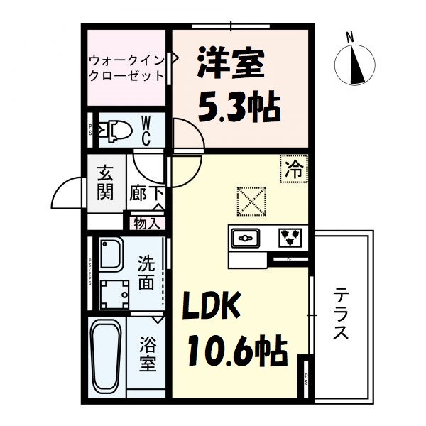 D-room名駅E棟 間取り図