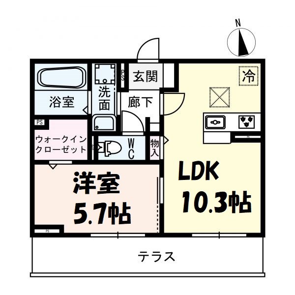 D-room名駅B棟 間取り図