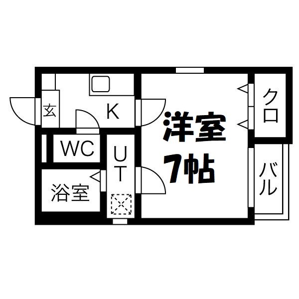 クレフラスト大杉町B棟 間取り図